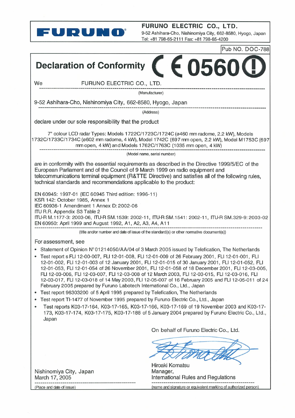 Furuno 1724C User Manual | Page 241 / 241