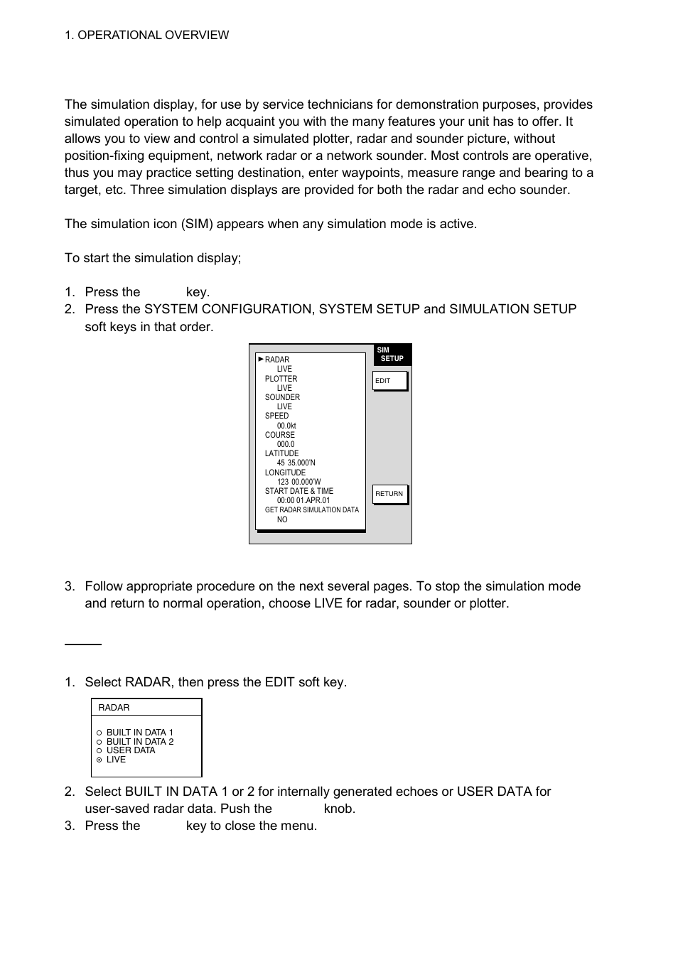 10 simulation display | Furuno 1724C User Manual | Page 29 / 241