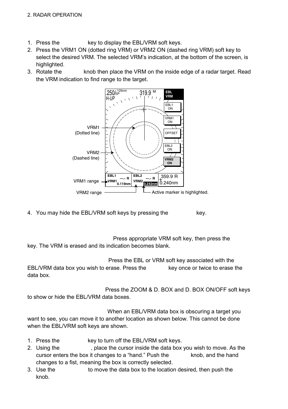 3 measuring range by vrm, 4 various vrm operations | Furuno 1724C User Manual | Page 41 / 241