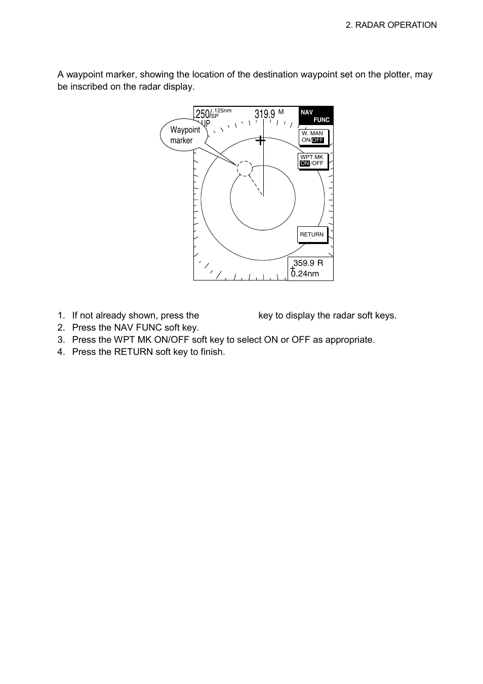 24 waypoint marker | Furuno 1724C User Manual | Page 58 / 241