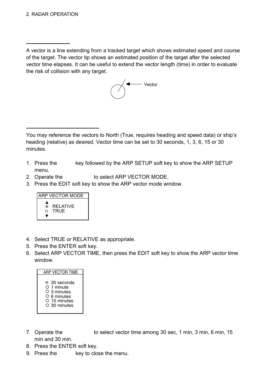 5 setting vector attributes (arp) | Furuno 1724C User Manual | Page 63 / 241