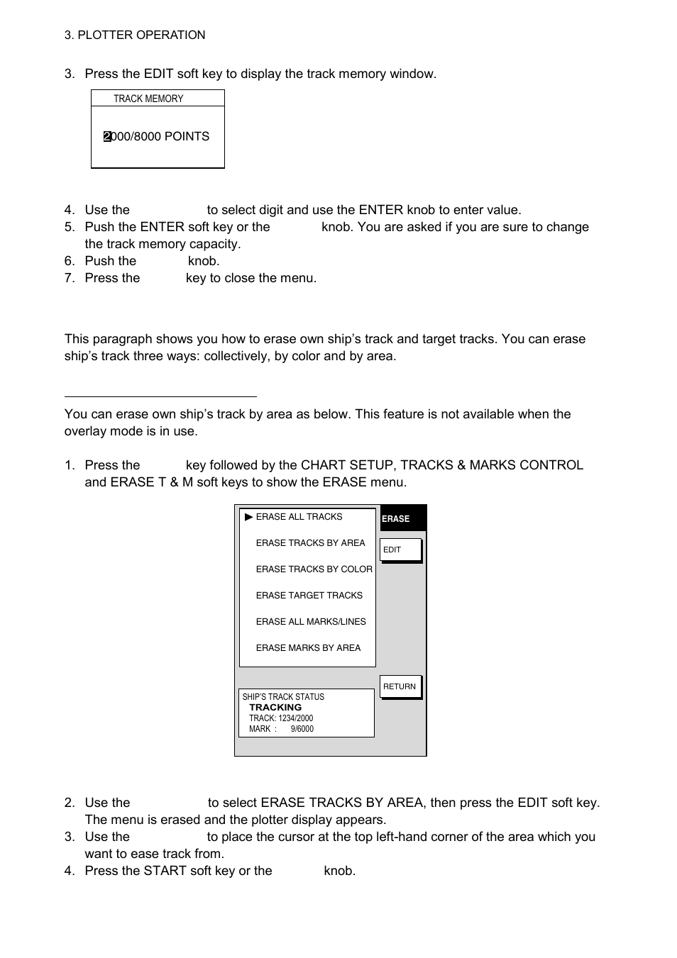 6 erasing track | Furuno 1724C User Manual | Page 93 / 241