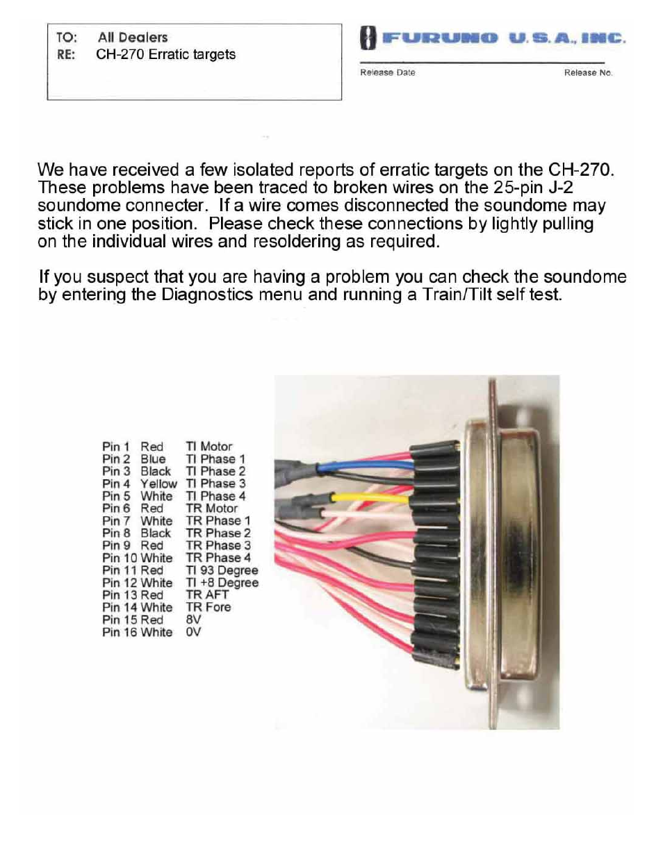 Furuno SEARCHLIGHT CH270 User Manual | Page 13 / 13