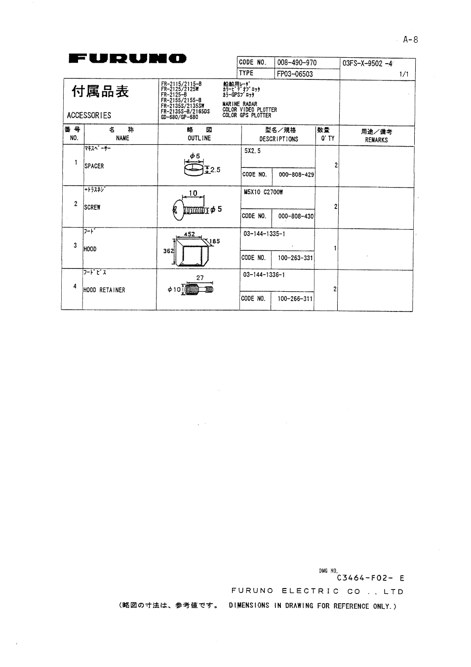 Furuno FR-2115/2125 User Manual | Page 65 / 79