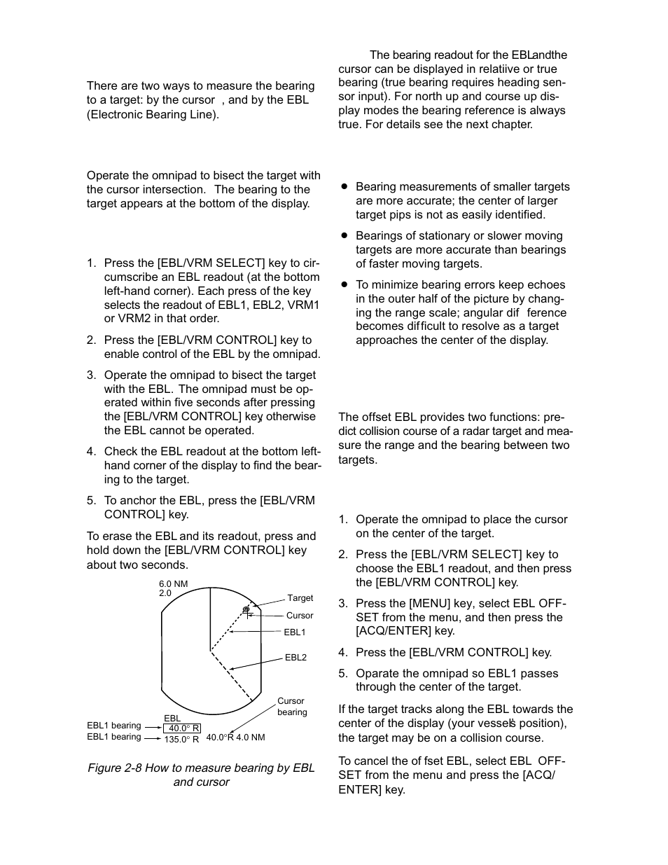 12 measuring the bearing, 13 using the offset ebl | Furuno 1942 MARK-2 User Manual | Page 18 / 52