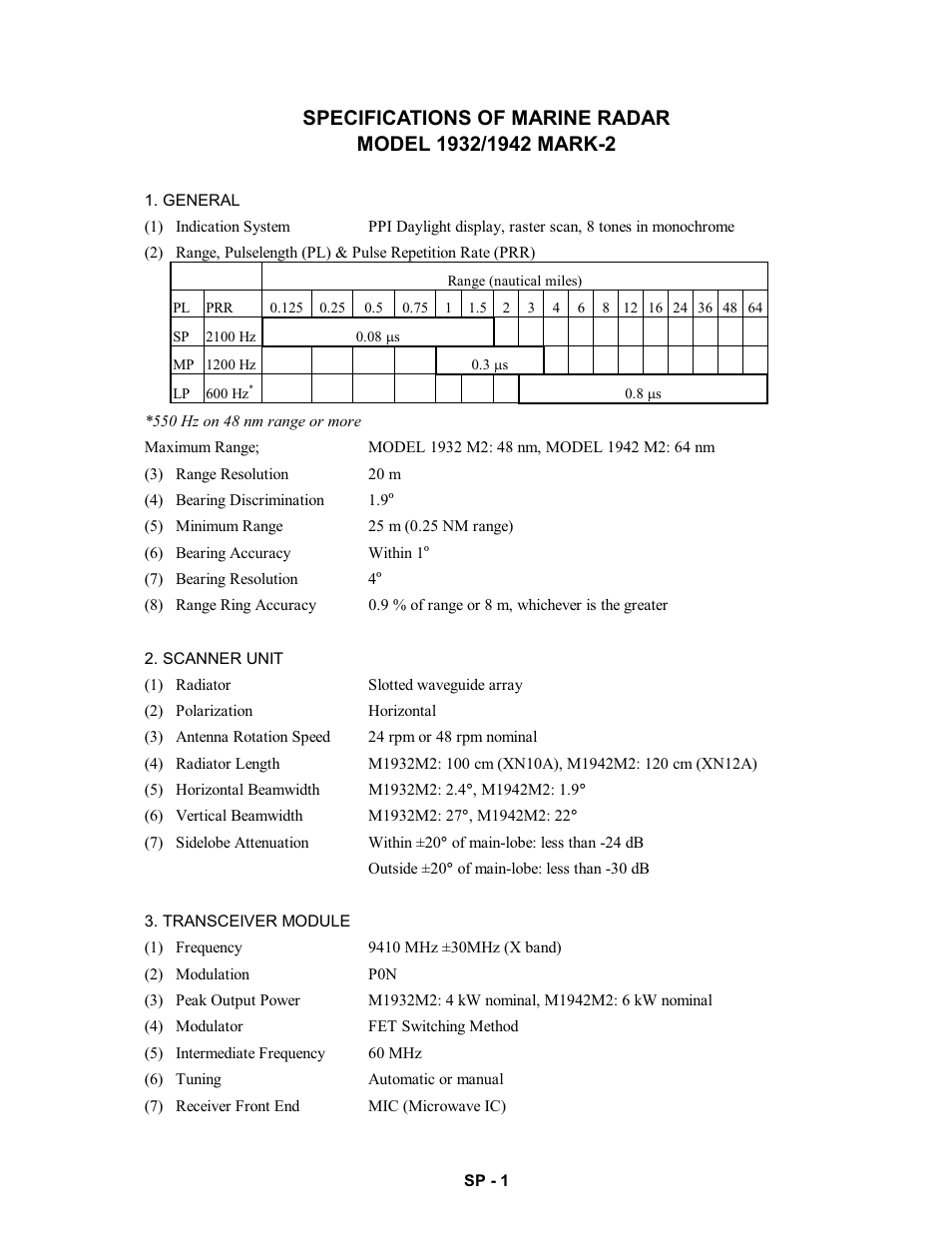 Furuno 1942 MARK-2 User Manual | Page 45 / 52