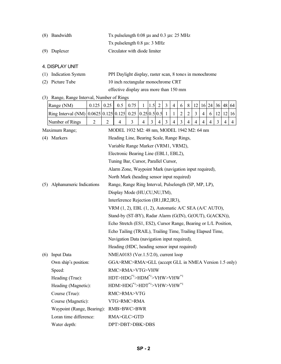 Furuno 1942 MARK-2 User Manual | Page 46 / 52