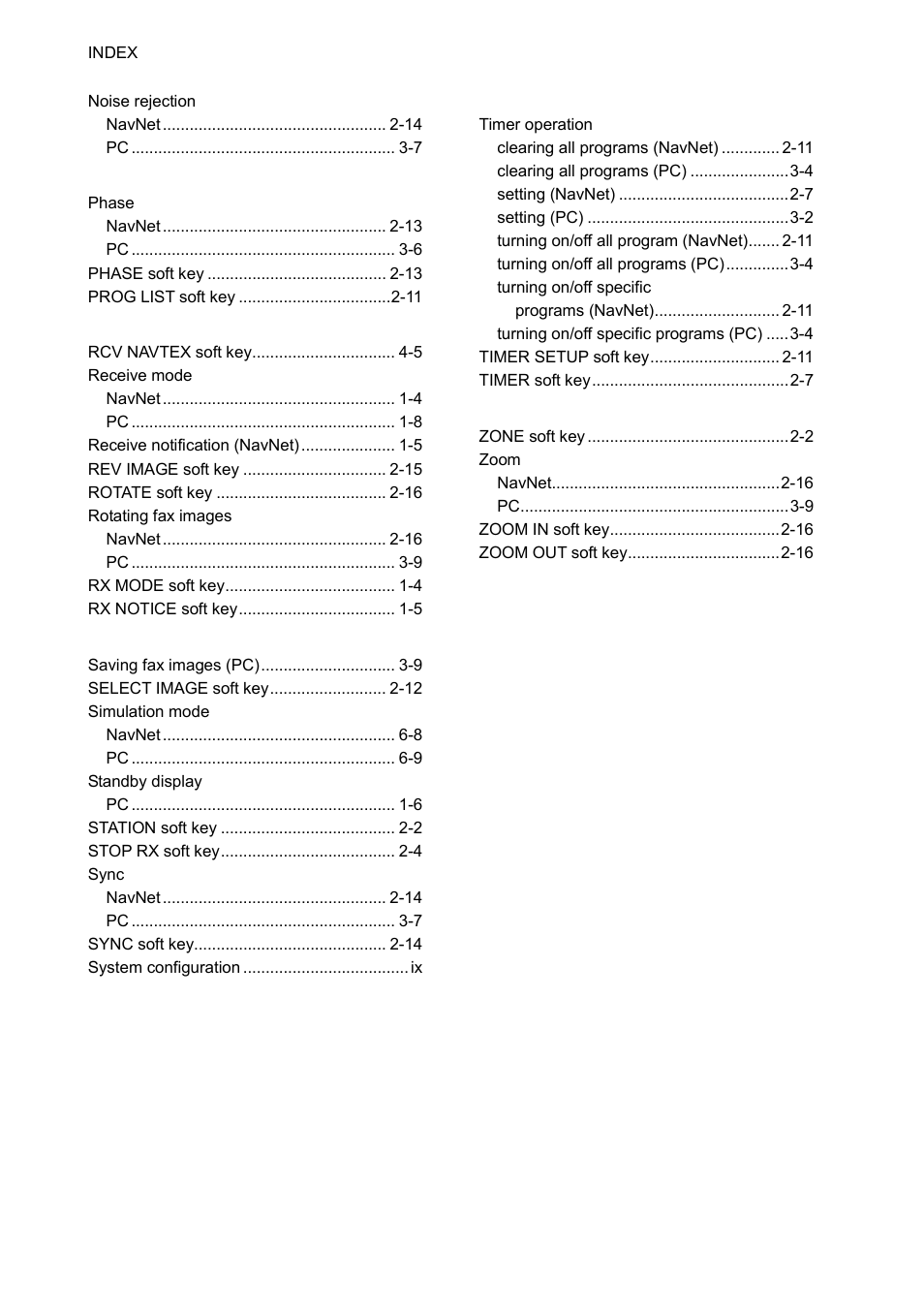 In-2 | Furuno FAX-30 User Manual | Page 114 / 115
