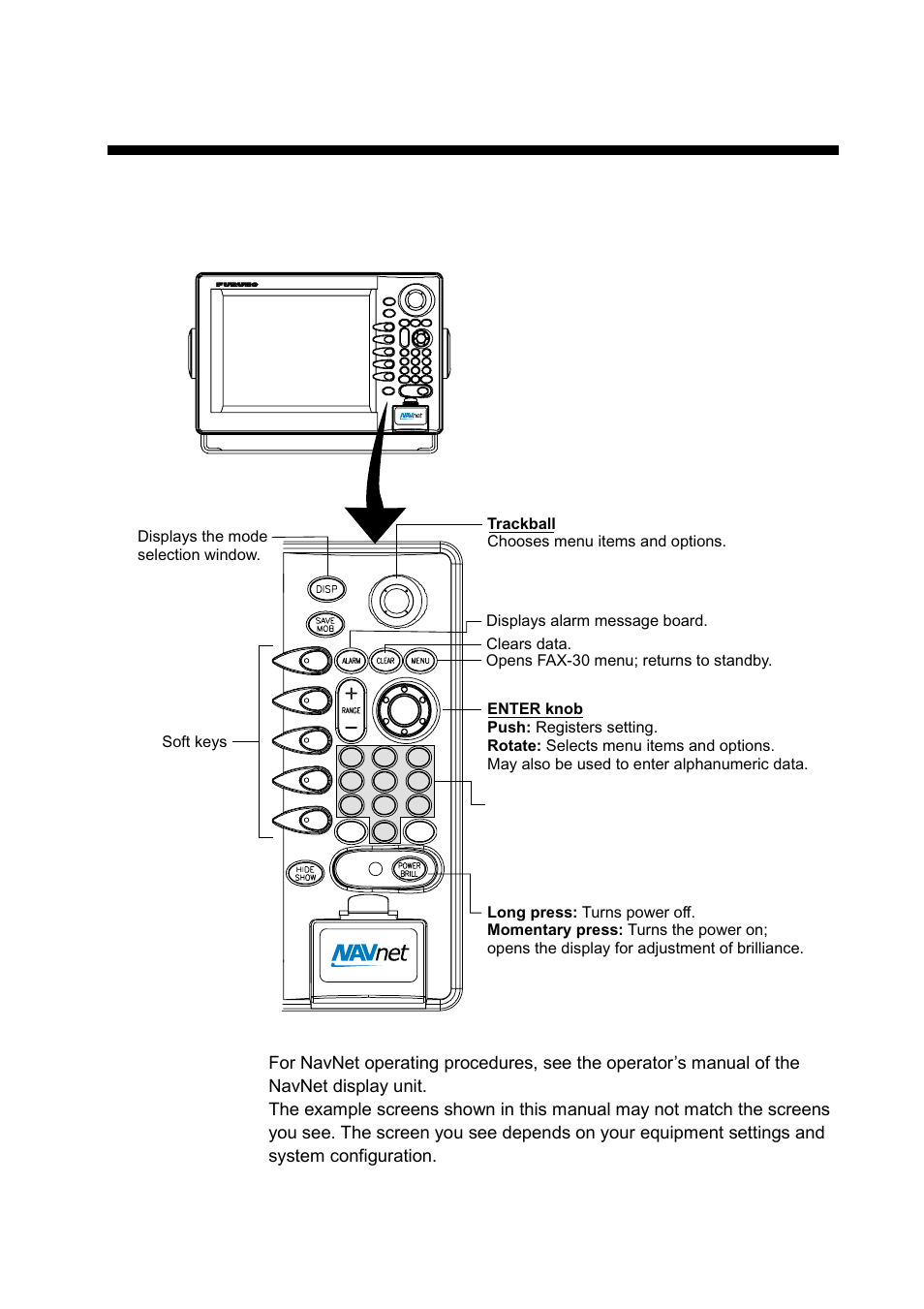 Overview, setup, 1 overview, setup: navnet, 1 controls | Furuno FAX-30 User Manual | Page 15 / 115