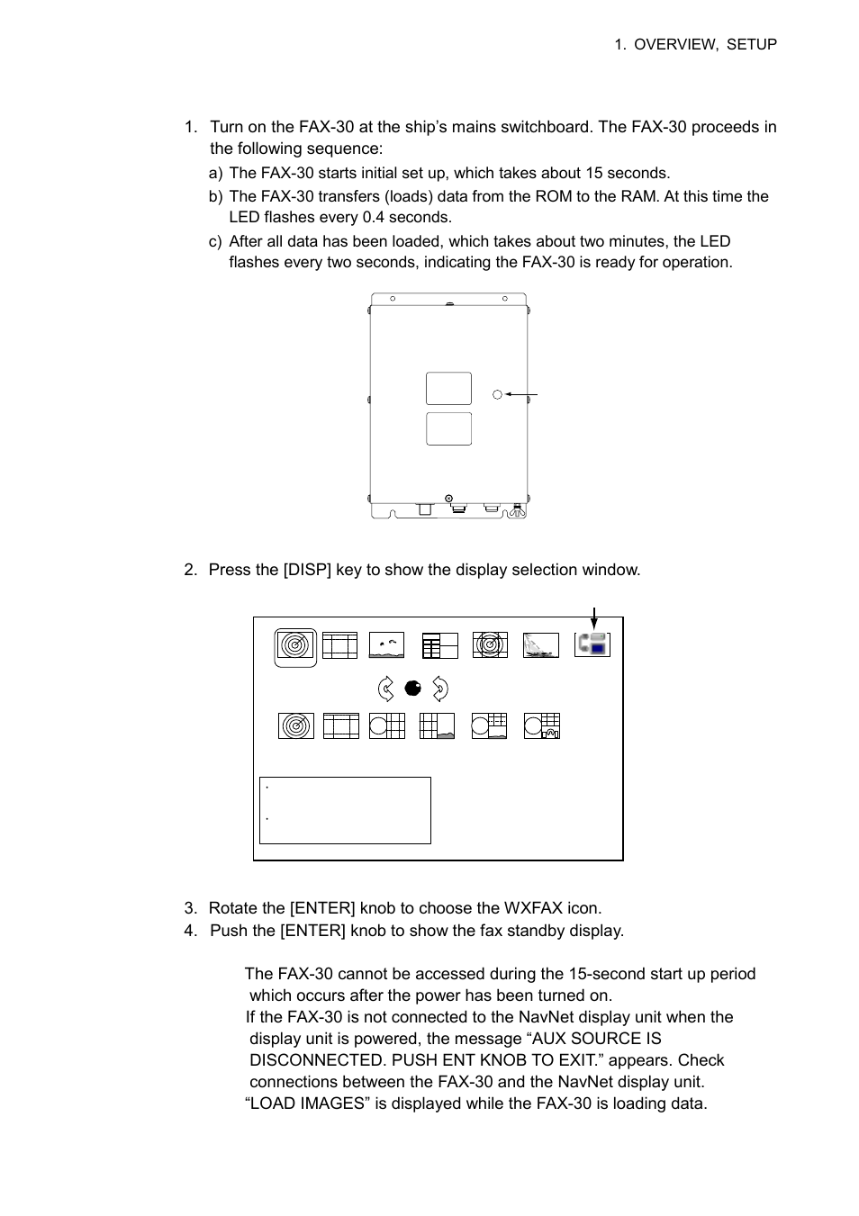 3 1.1.3 accessing the fax mode | Furuno FAX-30 User Manual | Page 17 / 115