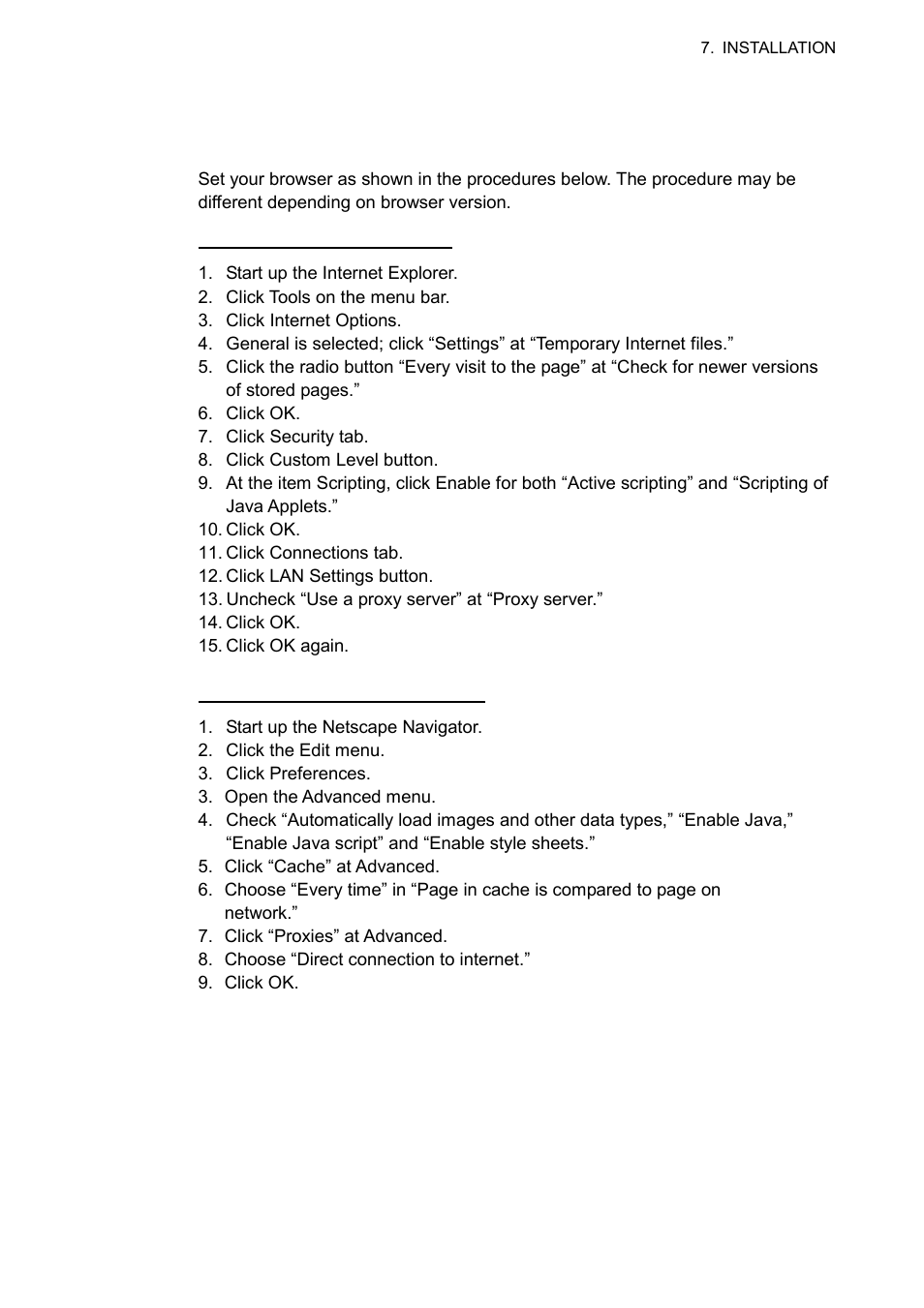5 browser, pc settings | Furuno FAX-30 User Manual | Page 89 / 115