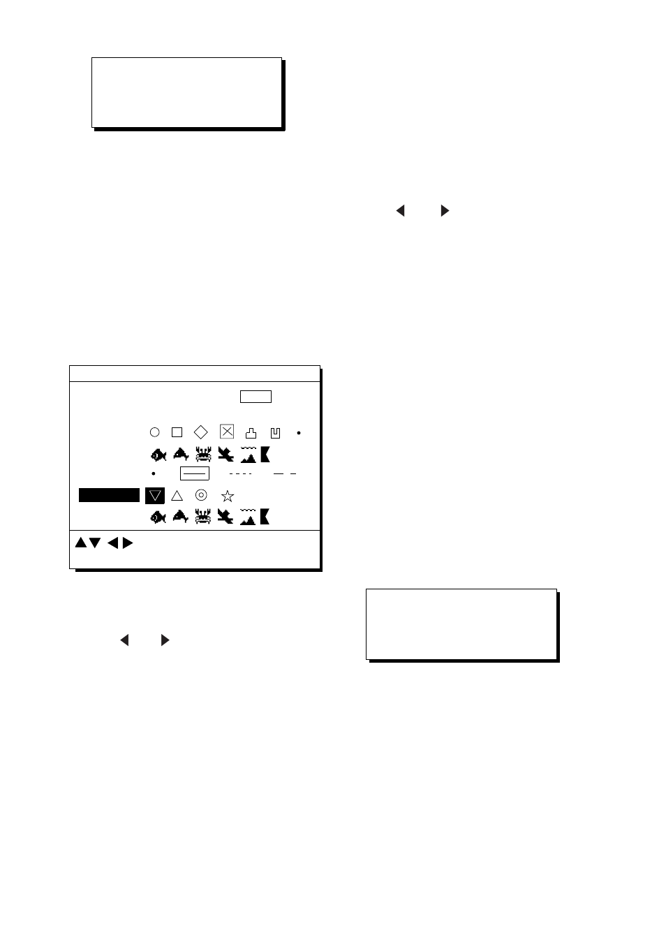 3mark shape, 4connecting marks, 5entering event marks | 3 mark shape, 4 connecting marks, 5 entering event marks | Furuno DD-80 User Manual | Page 28 / 119
