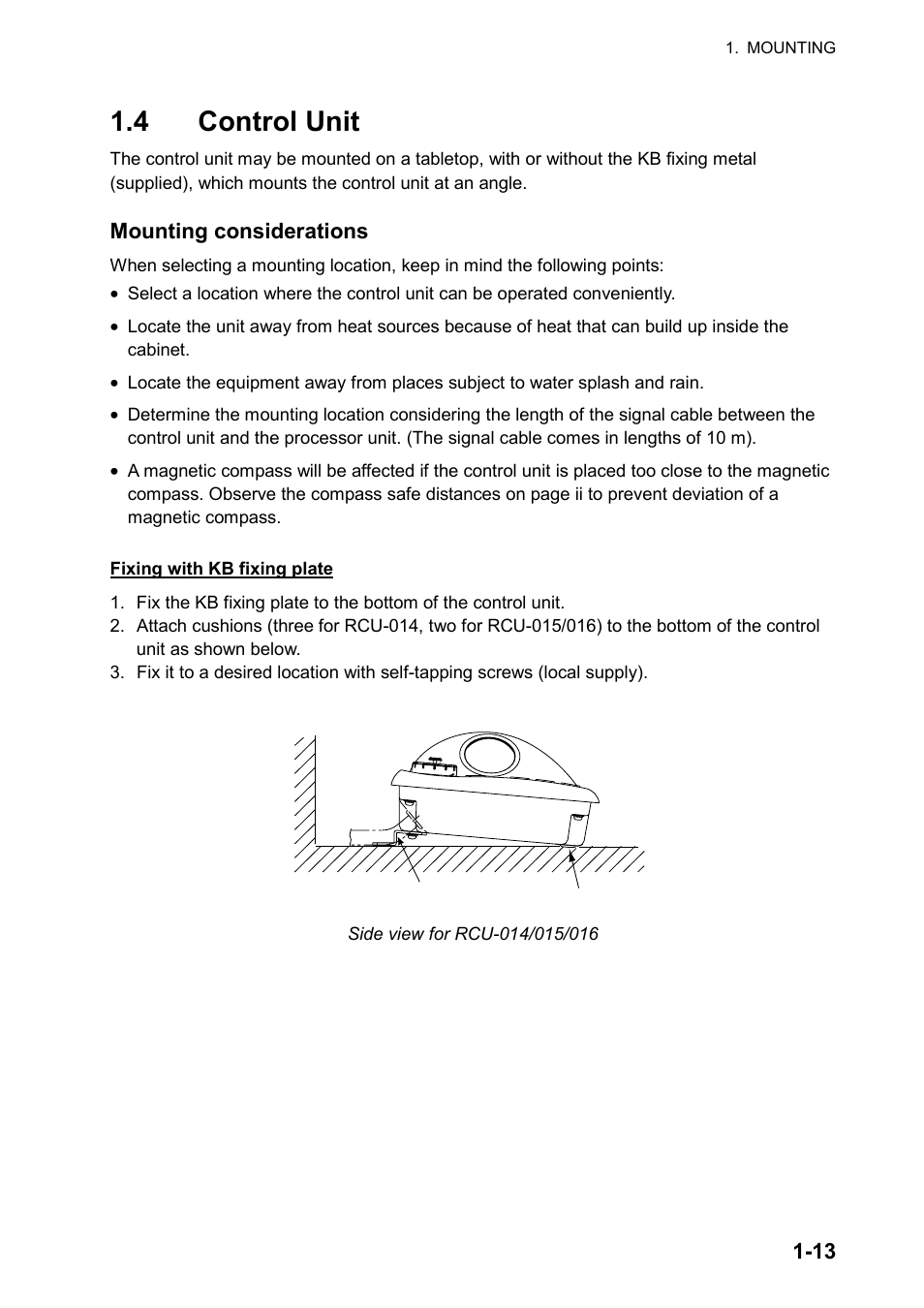 4 control unit | Furuno 2837S User Manual | Page 21 / 123