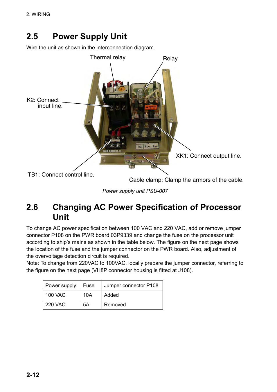 5 power supply unit | Furuno 2837S User Manual | Page 38 / 123