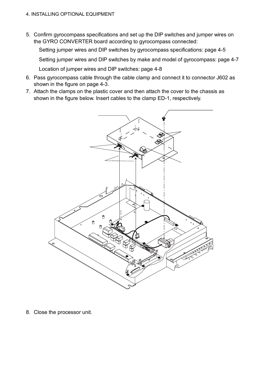 Installing optional equipment | Furuno 2837S User Manual | Page 66 / 123