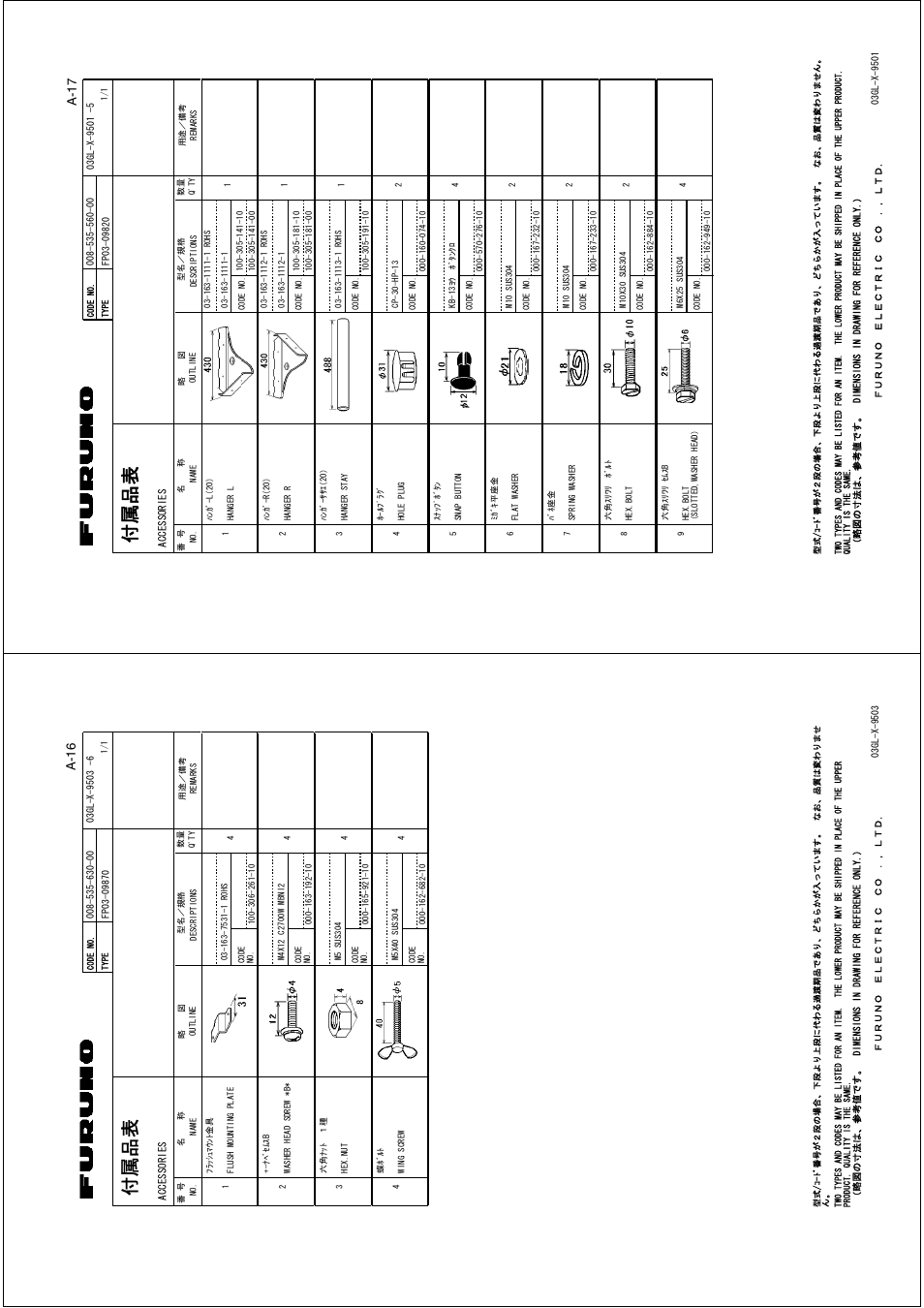 A-17, A-16 | Furuno 2837S User Manual | Page 93 / 123