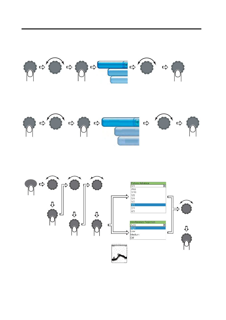 Fish finder, Selecting operating mode | Furuno MFDBB User Manual | Page 4 / 12