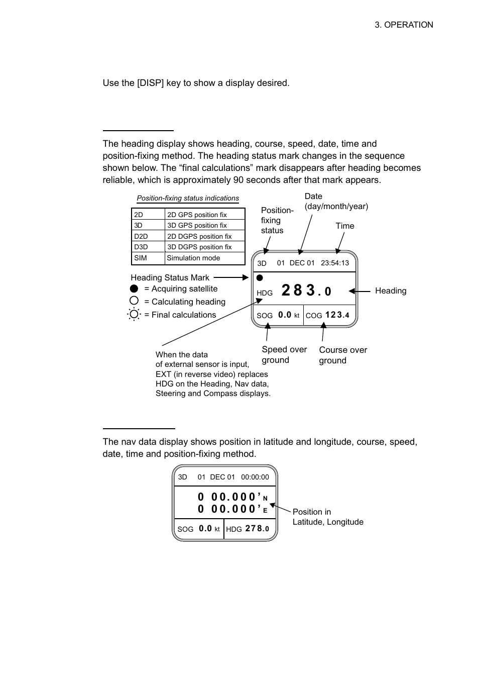 4 choosing a display, 1 description of displays | Furuno SC-60 User Manual | Page 41 / 106