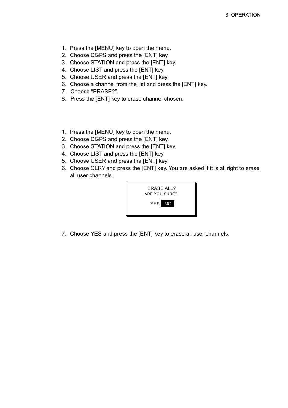 5 erasing all user beacon stations | Furuno SC-60 User Manual | Page 55 / 106