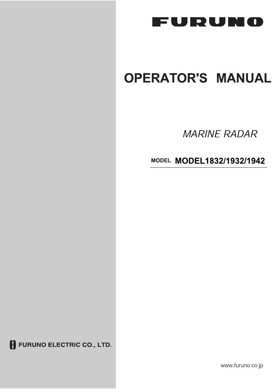 Furuno 1832 User Manual | 64 pages