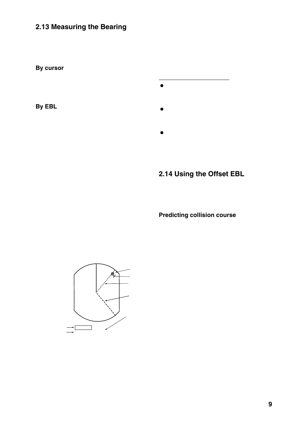13 measuring the bearing, 14 using the offset ebl | Furuno 1832 User Manual | Page 23 / 64