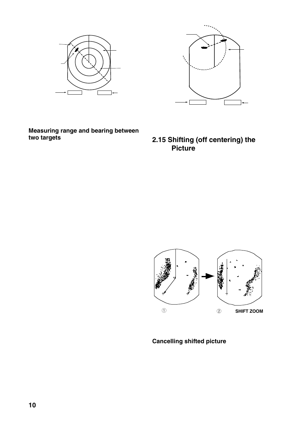 15 shifting (off centering) the picture | Furuno 1832 User Manual | Page 24 / 64