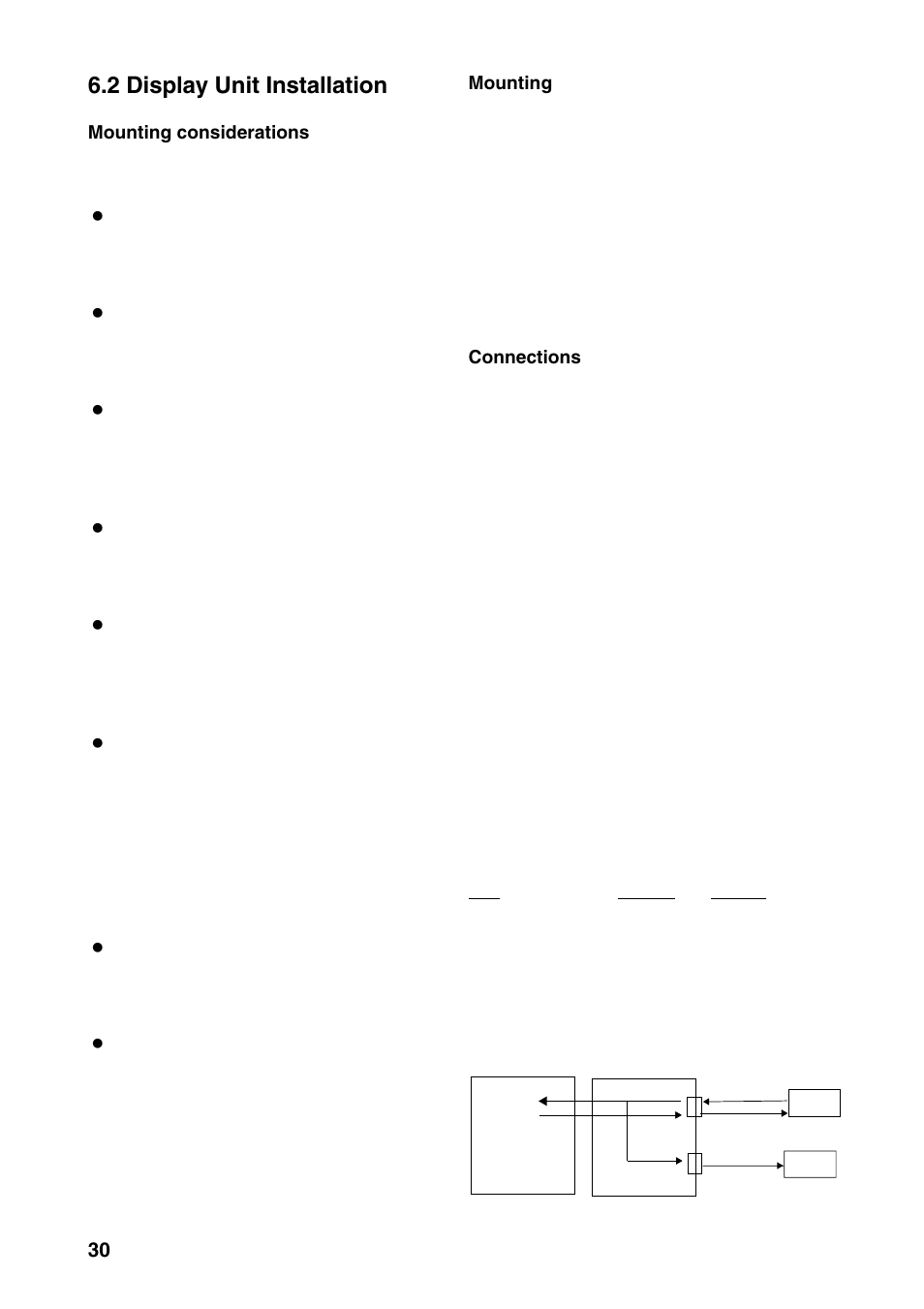 2 display unit installation, Navigation aid, video sounder con- nection | Furuno 1832 User Manual | Page 44 / 64