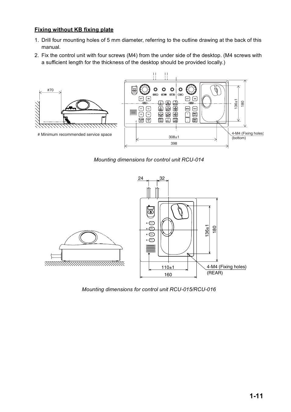 Fixing without kb fixing plate | Furuno FAR2167DS-BB User Manual | Page 18 / 109