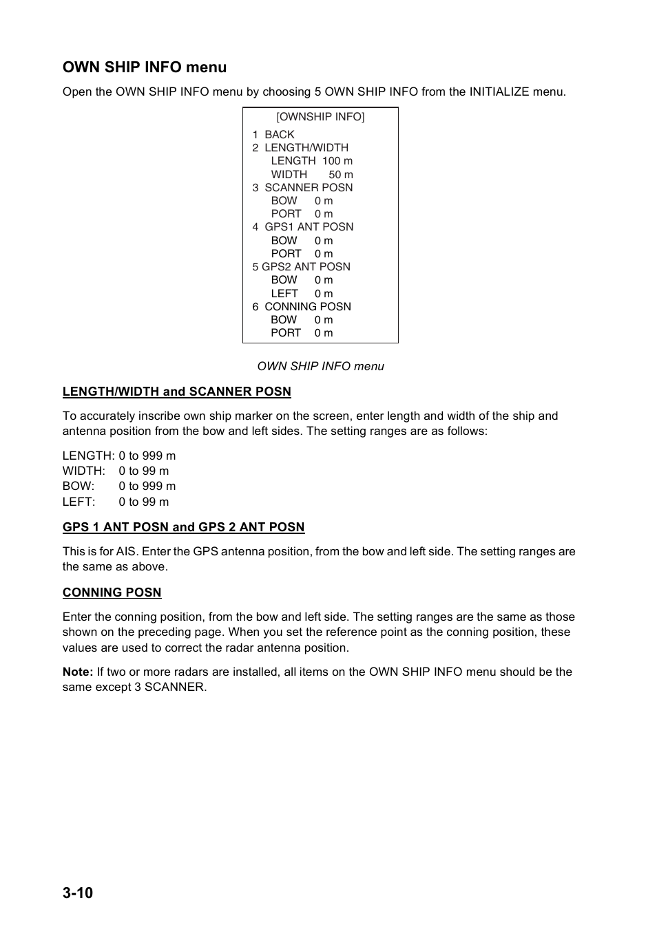 10 own ship info menu | Furuno FAR2167DS-BB User Manual | Page 51 / 109
