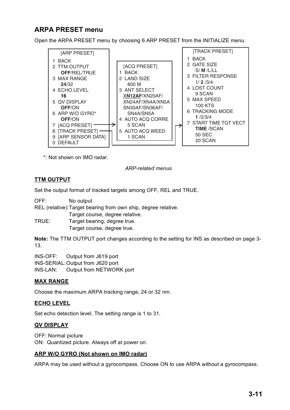 11 arpa preset menu | Furuno FAR2167DS-BB User Manual | Page 52 / 109