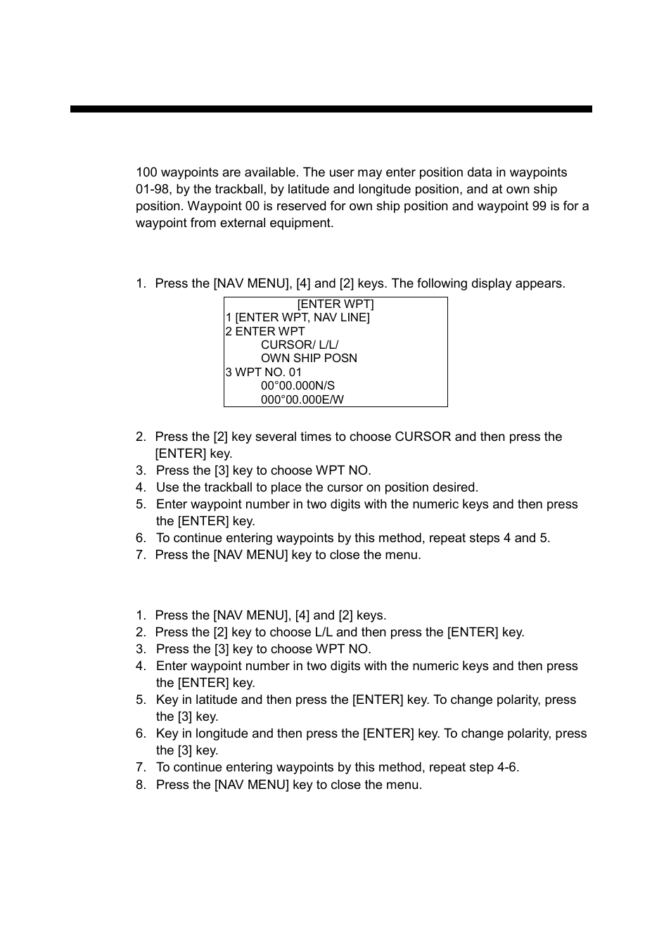 4 waypoints, navigation lines, 1 entering waypoints, 4waypoints, navigation lines | Furuno RP-250 User Manual | Page 23 / 73