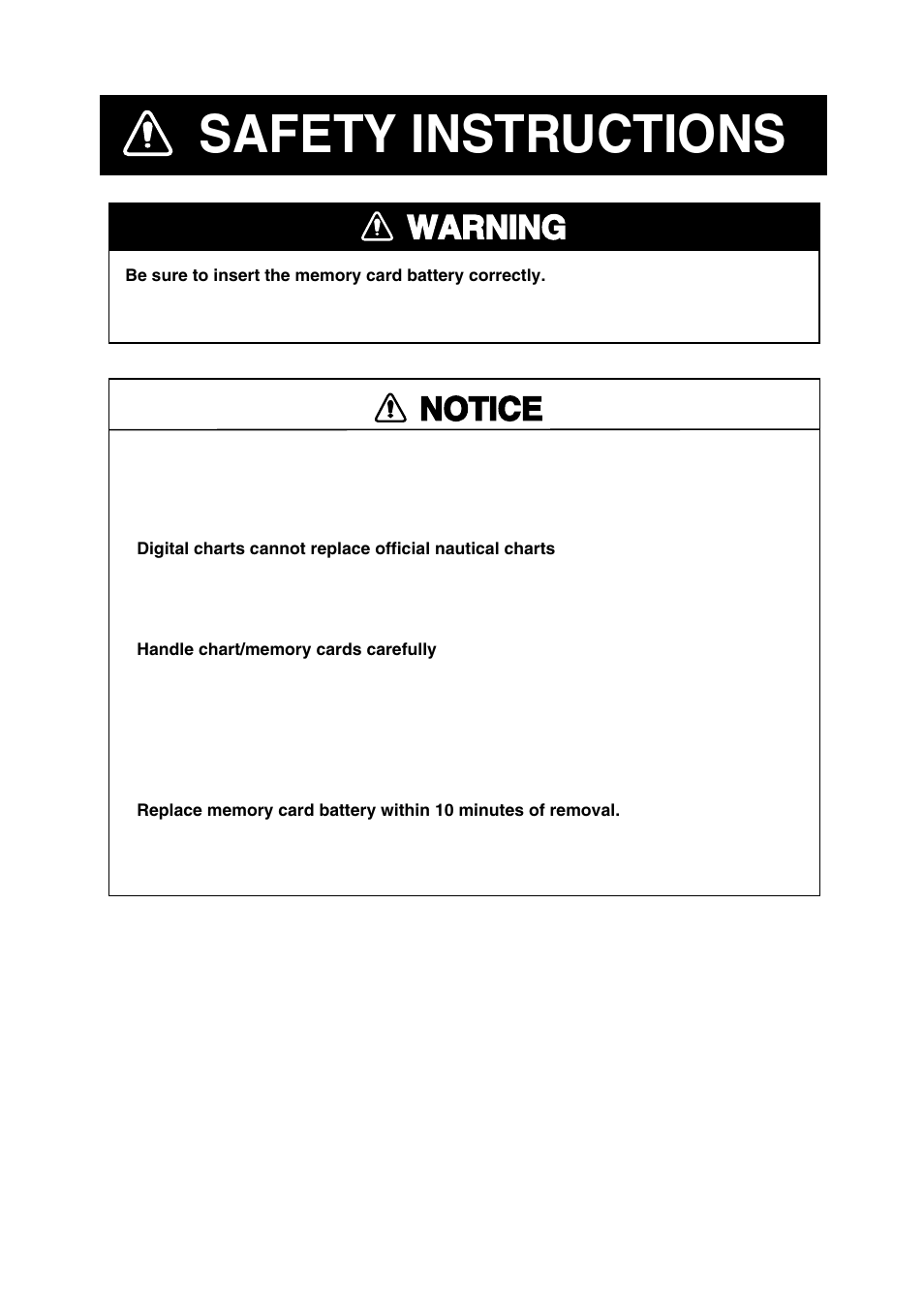 Safety instructions, Notice, Warning | Furuno RP-250 User Manual | Page 3 / 73