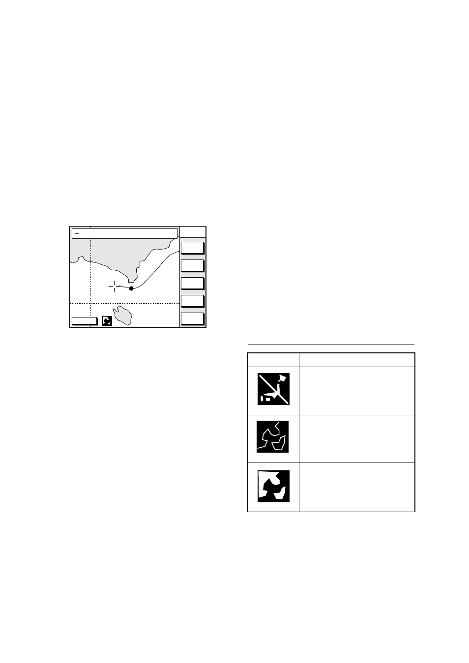 2 cursor, 3 shifting the display, 4 selecting chart scale/range | 5 mini chart cards, Turning on the cursor, shifting the cursor | Furuno GP-1650 User Manual | Page 16 / 94