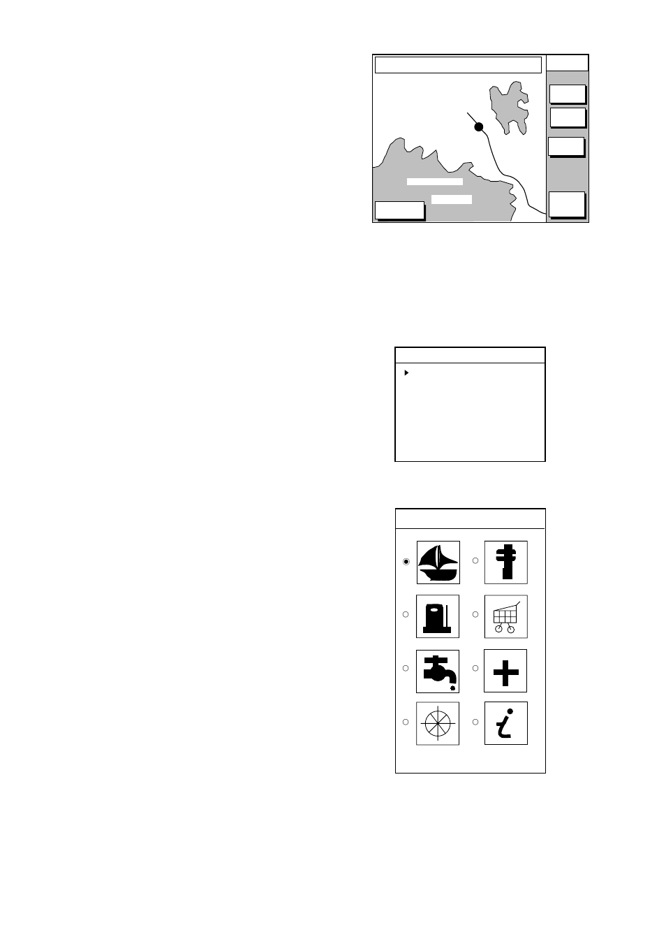 2 navigating to waypoints (waypoint list), 3 navigating to ports, port services | Furuno GP-1650 User Manual | Page 44 / 94