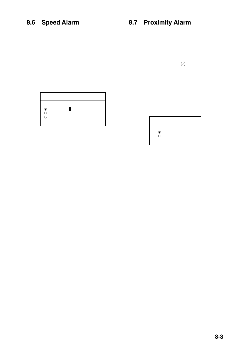 6 speed alarm, 7 proximity alarm | Furuno GP-1650 User Manual | Page 51 / 94