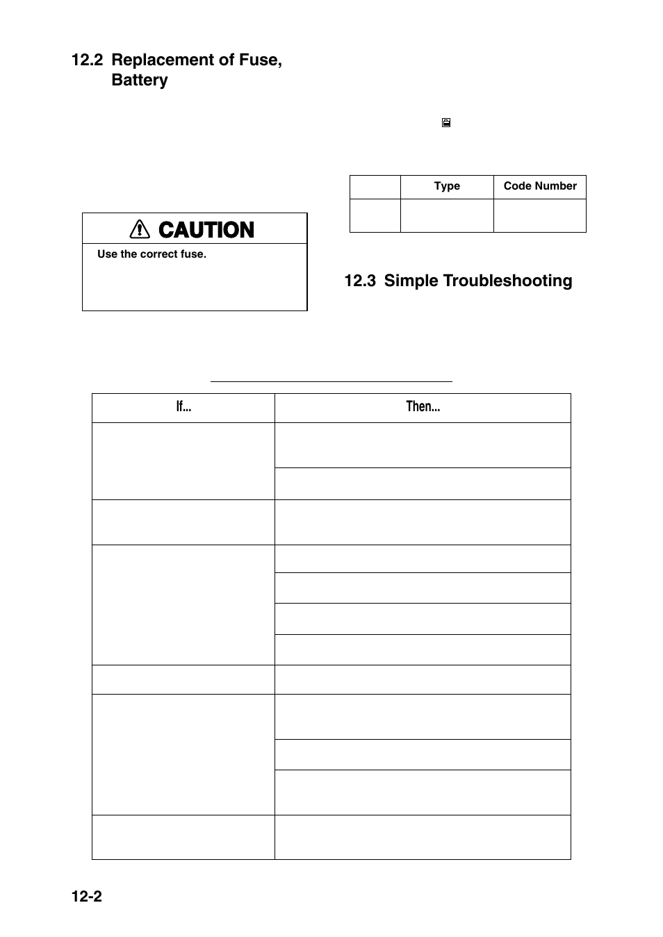 2 replacement of fuse, battery, 3 simple troubleshooting, Caution | Furuno GP-1650 User Manual | Page 78 / 94