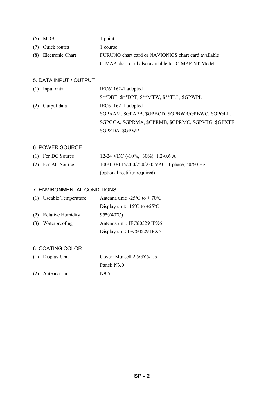 Furuno GP-1650 User Manual | Page 90 / 94