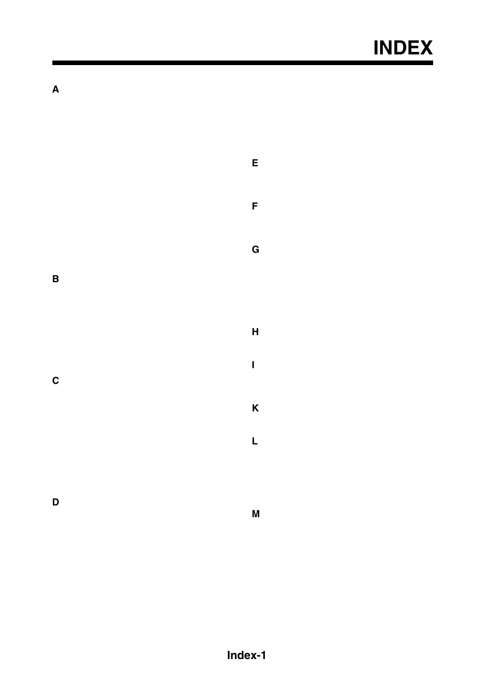 Index, Index-1 | Furuno GP-1650 User Manual | Page 91 / 94