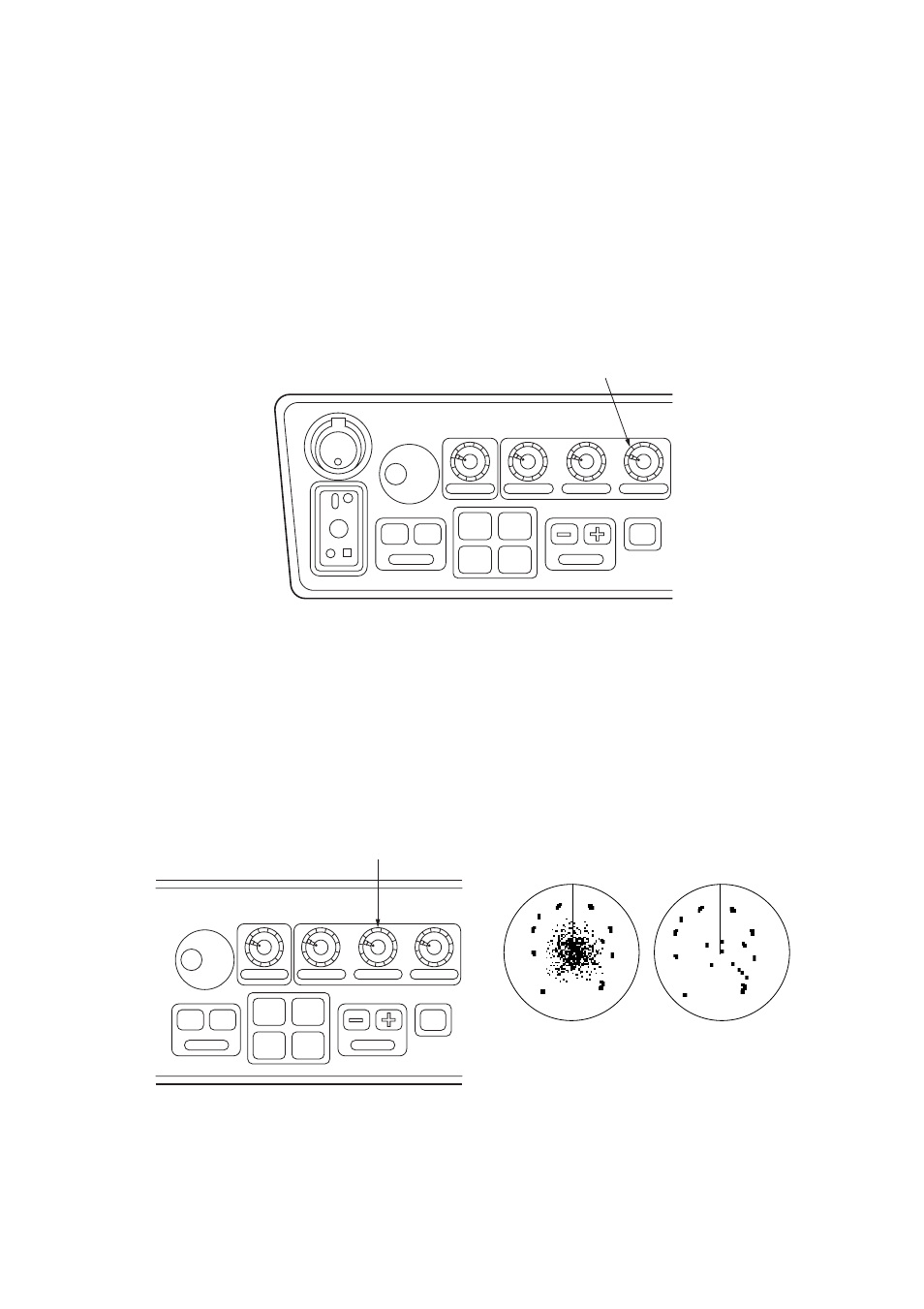 13 adjusting the sensitivity, 14 suppressing sea clutter, Figure 1-13 control head | Figure 1-14 control head, a/c sea effect, Gain] control, A/c sea] control off, A/c sea] control adjusted, A/c sea] control | Furuno FR-2125V User Manual | Page 26 / 138