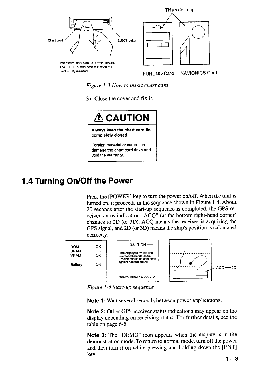 4 turning on/off the power | Furuno GP-1600F User Manual | Page 11 / 97