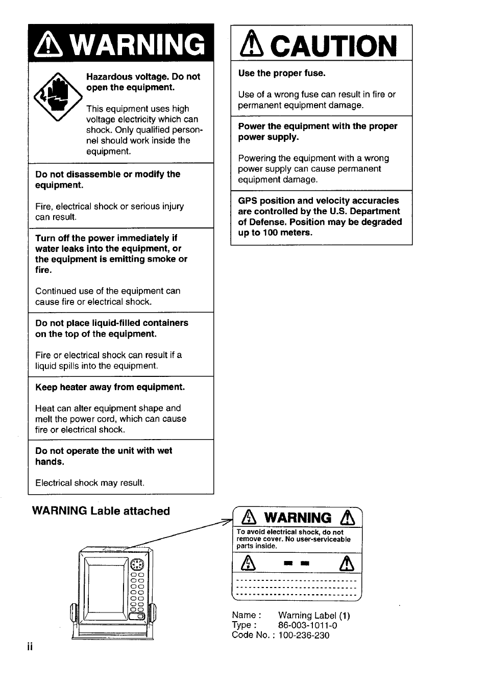 Furuno GP-1600F User Manual | Page 4 / 97