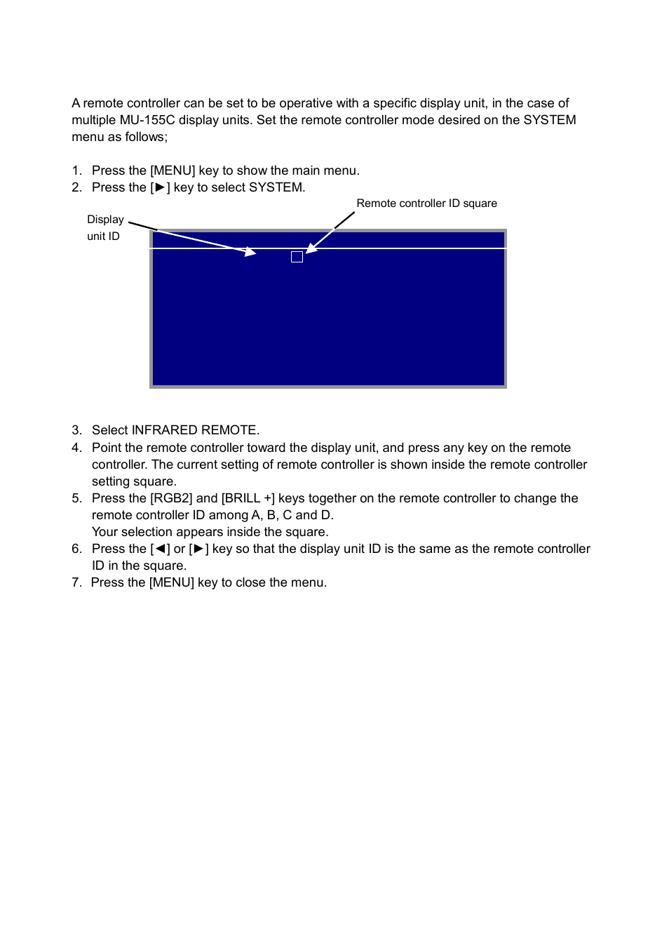 4 remote controller setting | Furuno MU-155C User Manual | Page 18 / 36