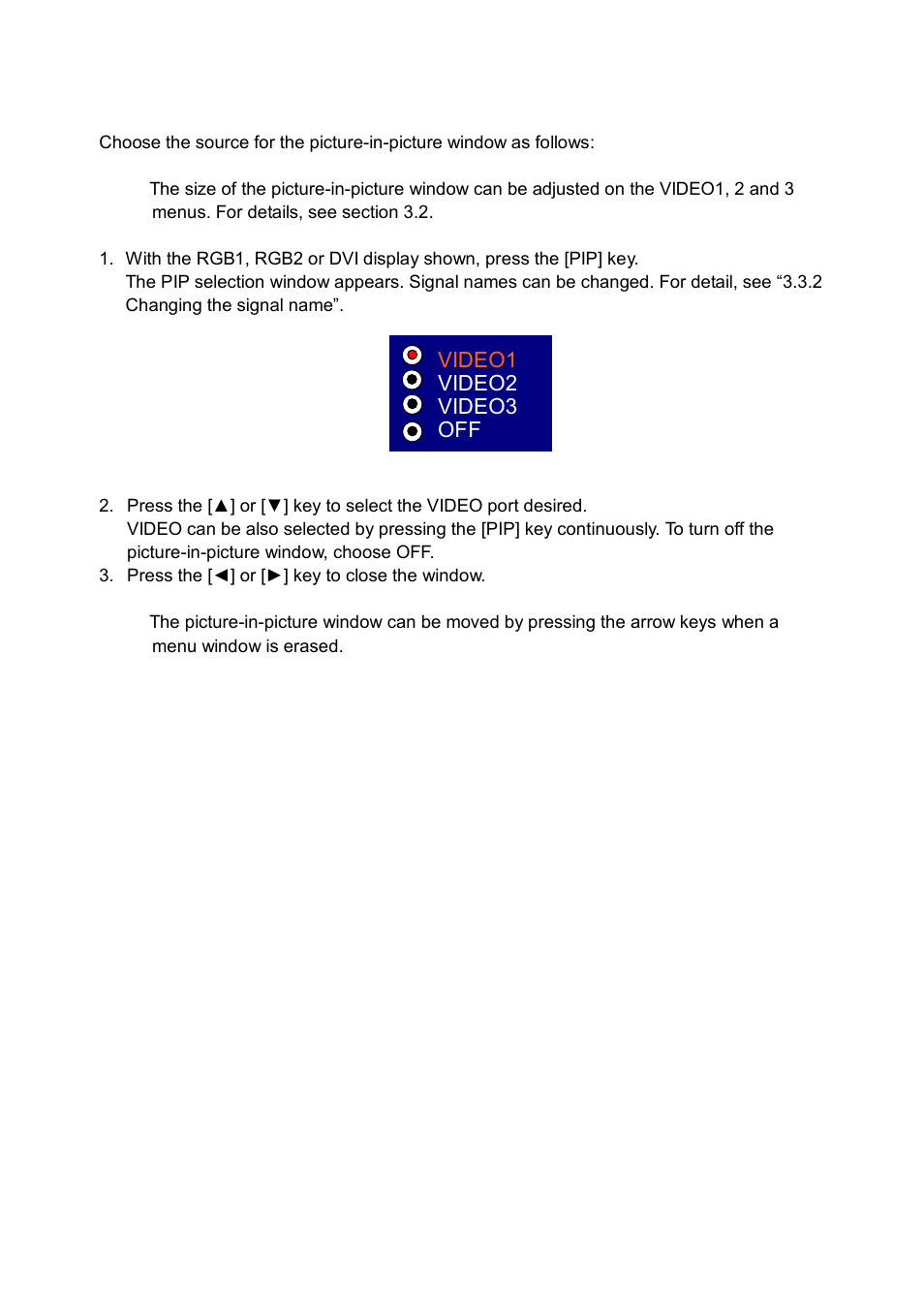 4 choosing source for picture-in picture | Furuno MU-155C User Manual | Page 23 / 36