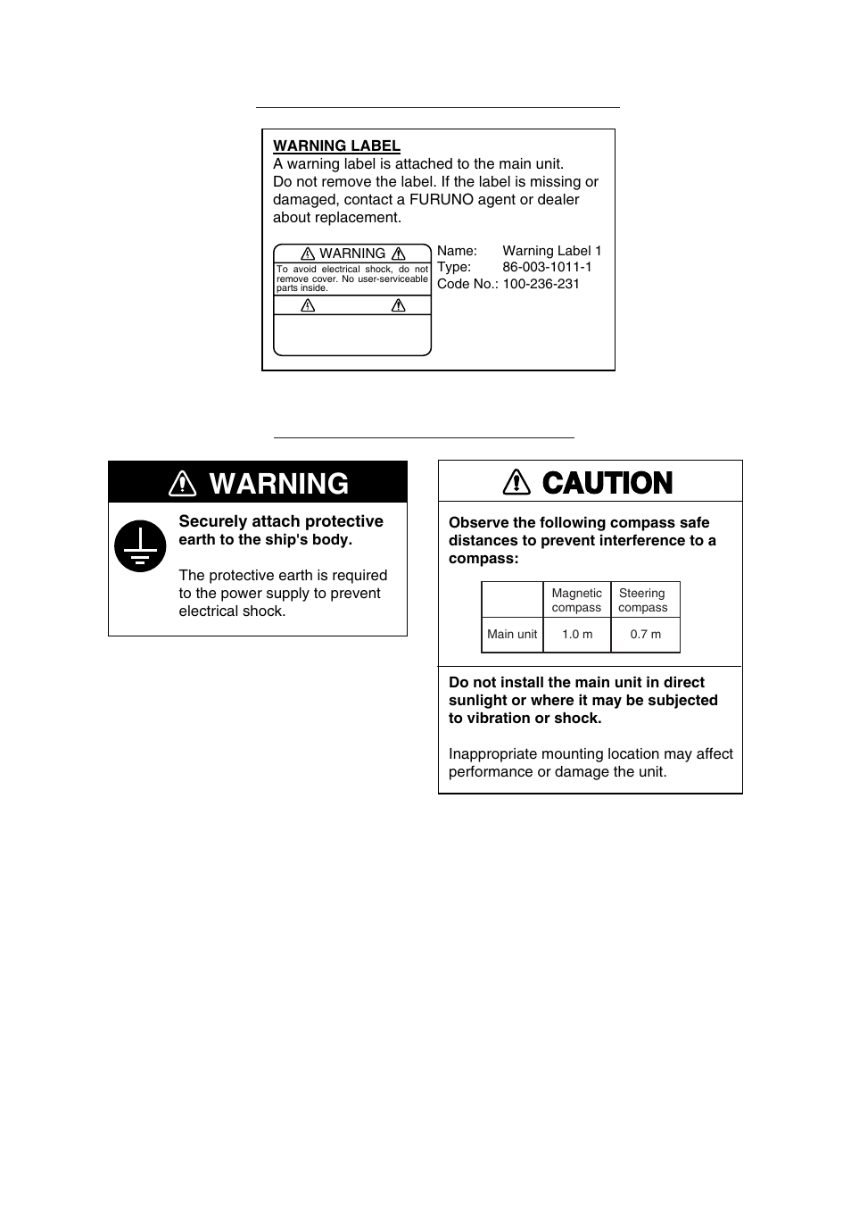Caution, Warning, Safety instructions for the operator (con't) | Safety instructions for the installer | Furuno FAX-410 User Manual | Page 4 / 40