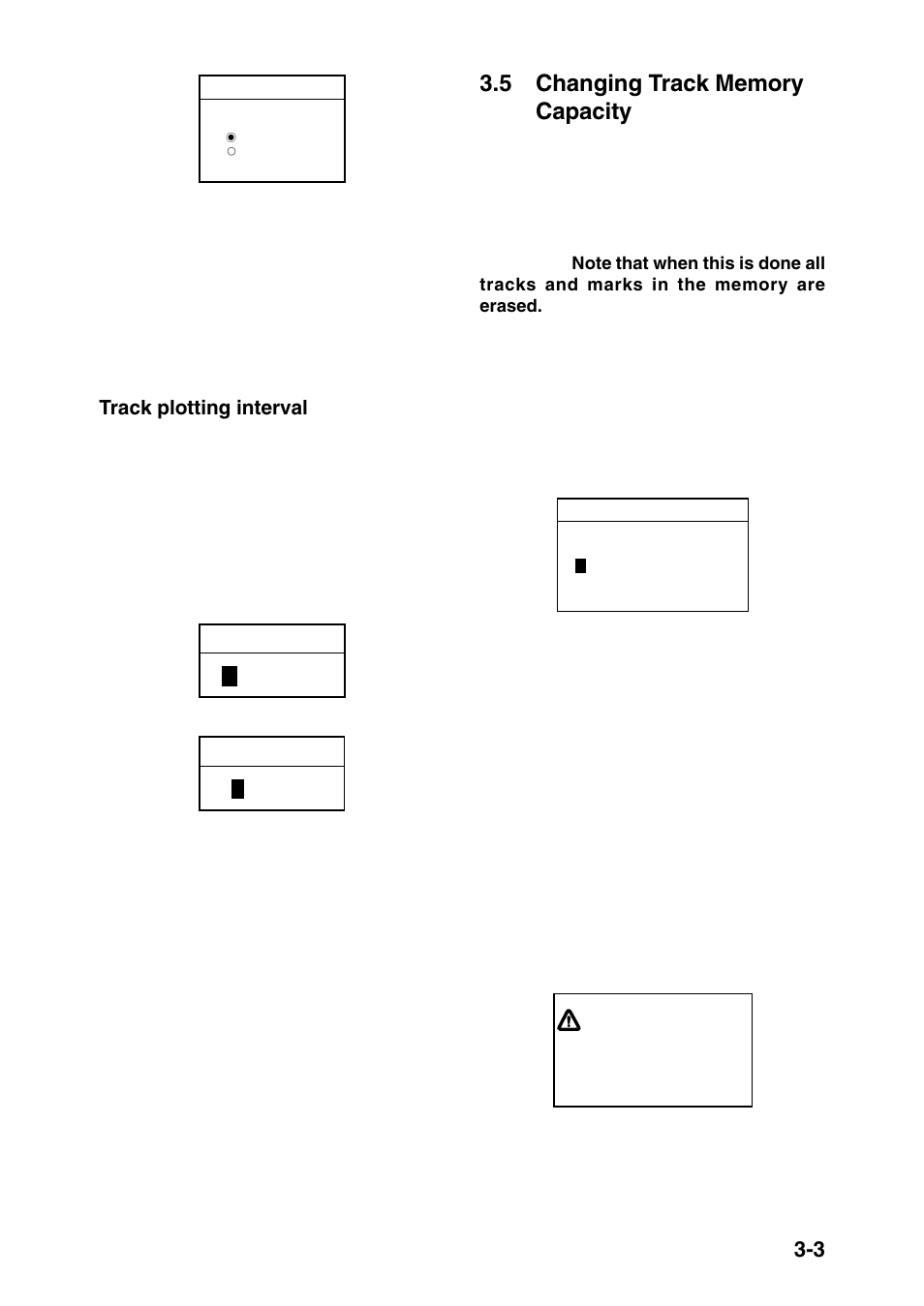 5 changing track memory capacity, 01 m 00 s, 10 nm | Furuno GP-1850D User Manual | Page 25 / 94