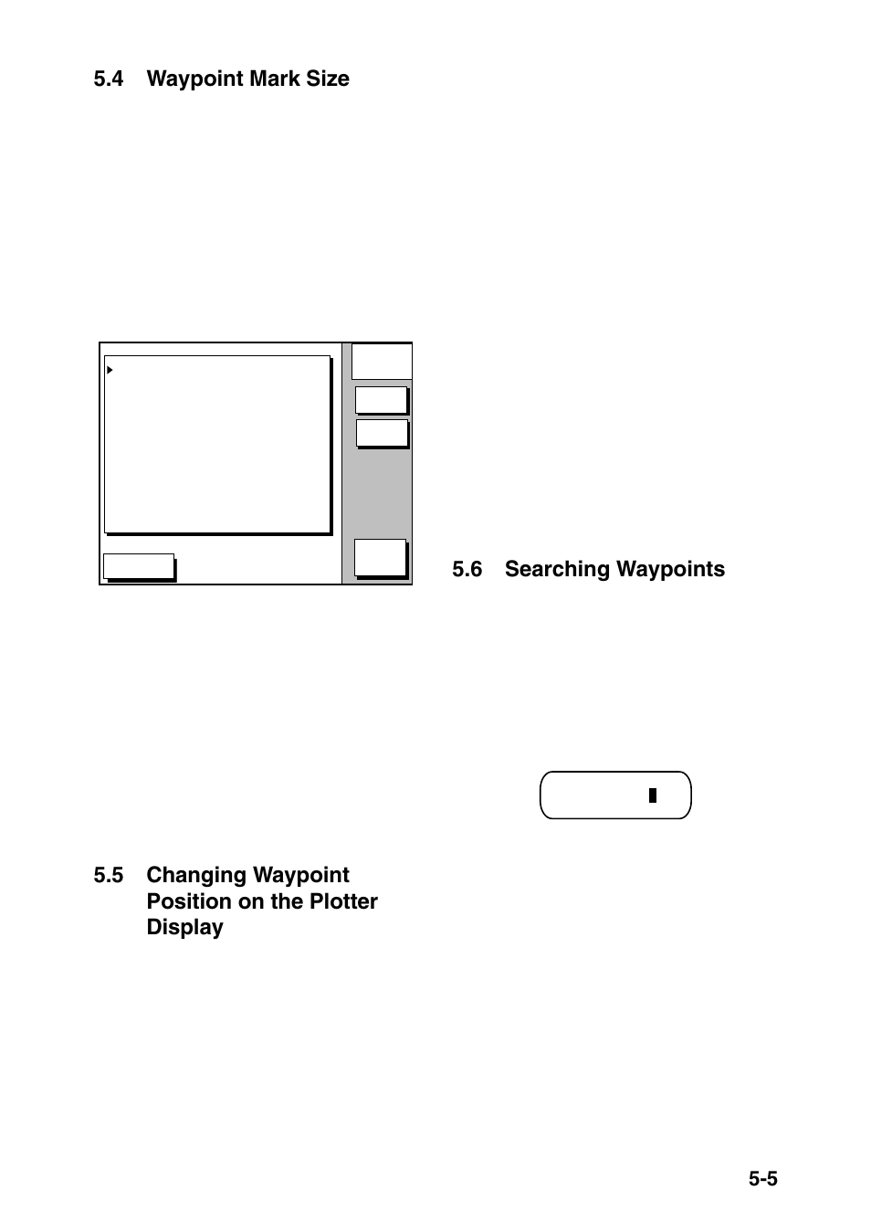 4 waypoint mark size, 6 searching waypoints | Furuno GP-1850D User Manual | Page 35 / 94