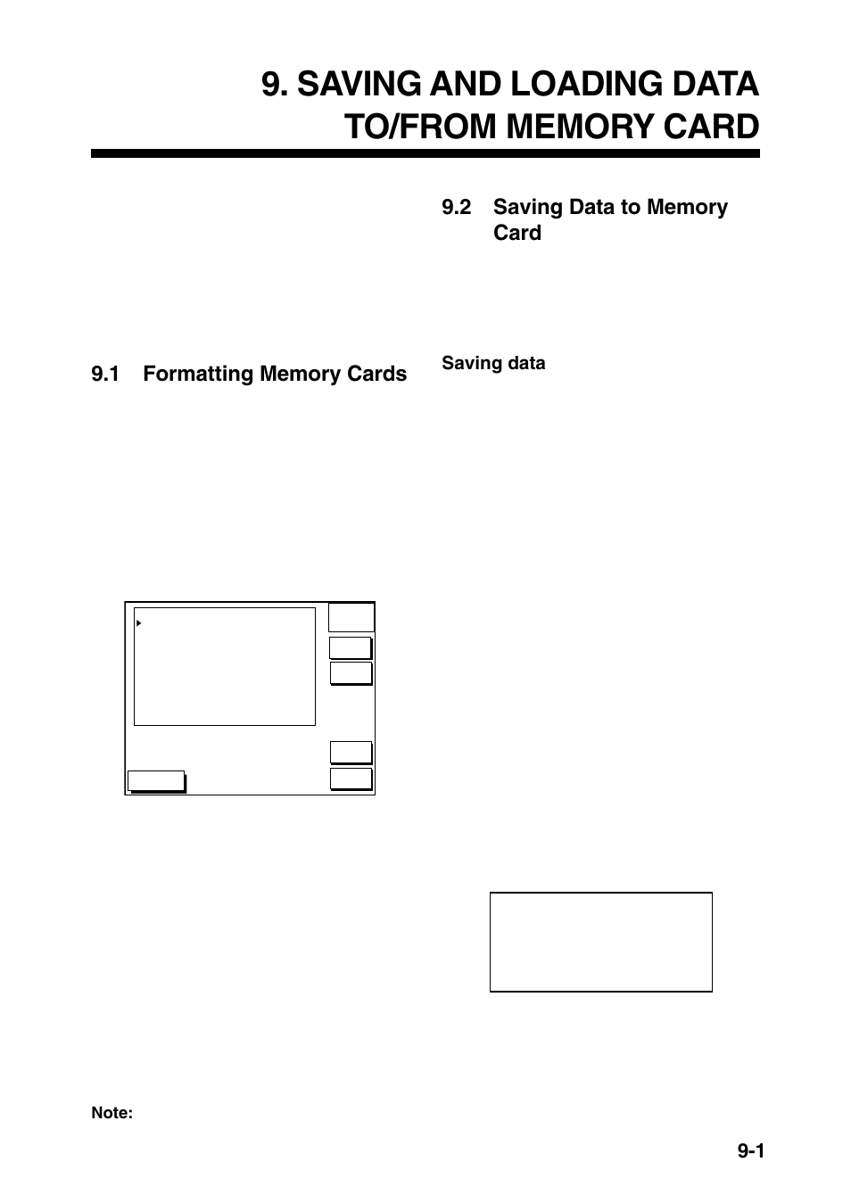 Saving and loading data to/from memory card, 1 formatting memory cards, 2 saving data to memory card | Furuno GP-1850D User Manual | Page 53 / 94