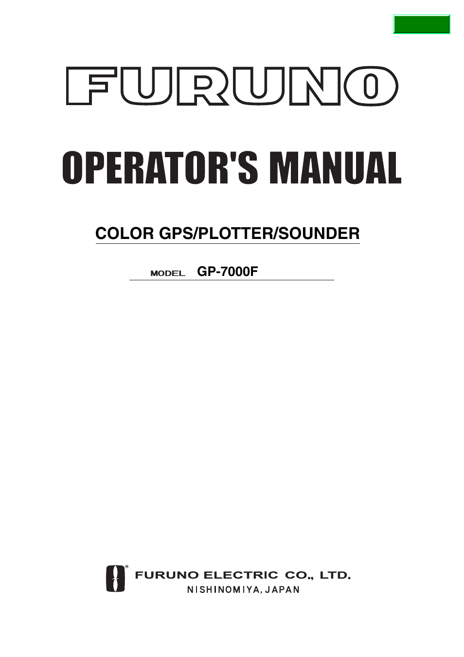 Furuno GP-7000F User Manual | 132 pages