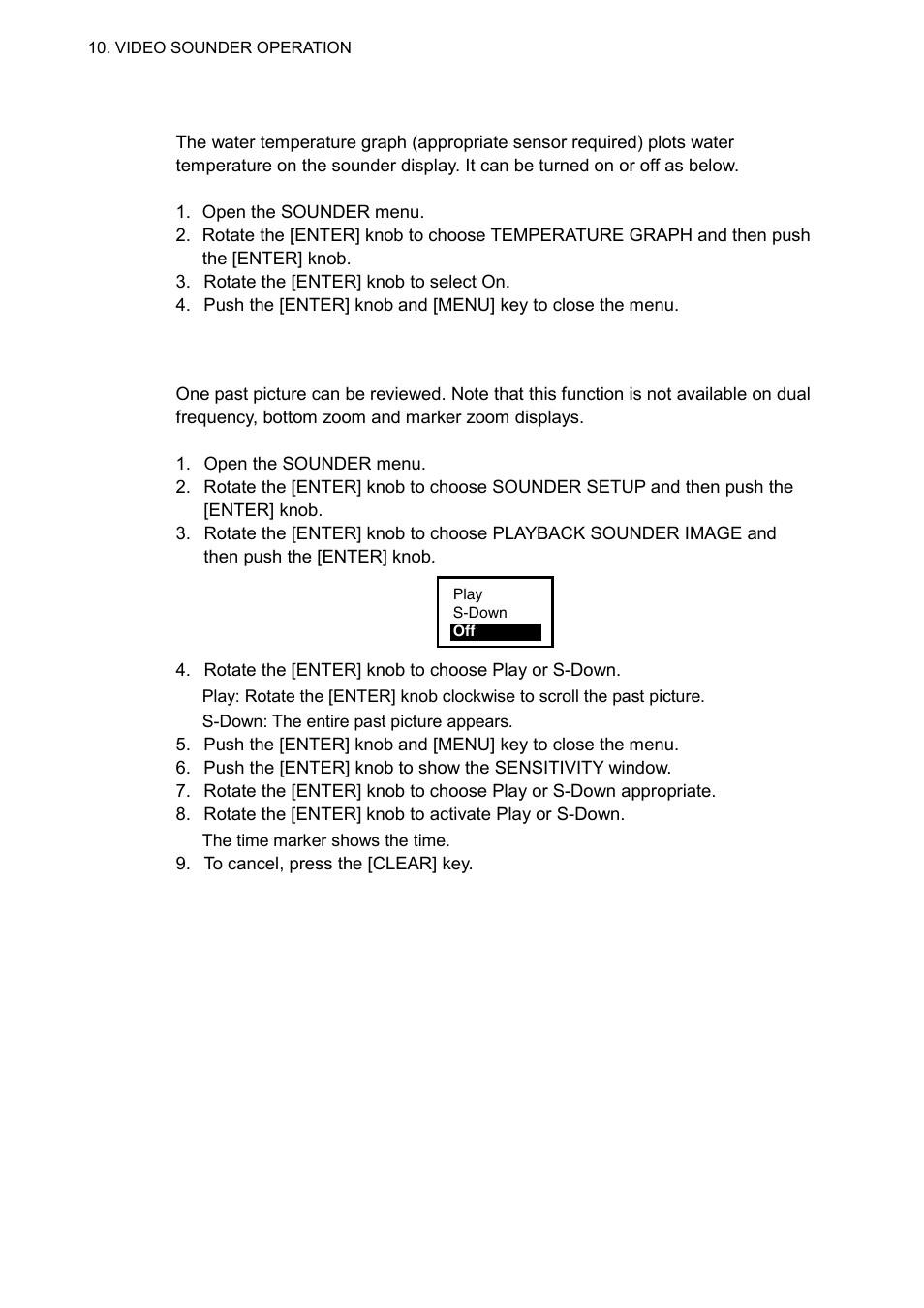 11 water temperature graph, 12 reviewing past picture | Furuno GP-7000F User Manual | Page 106 / 132