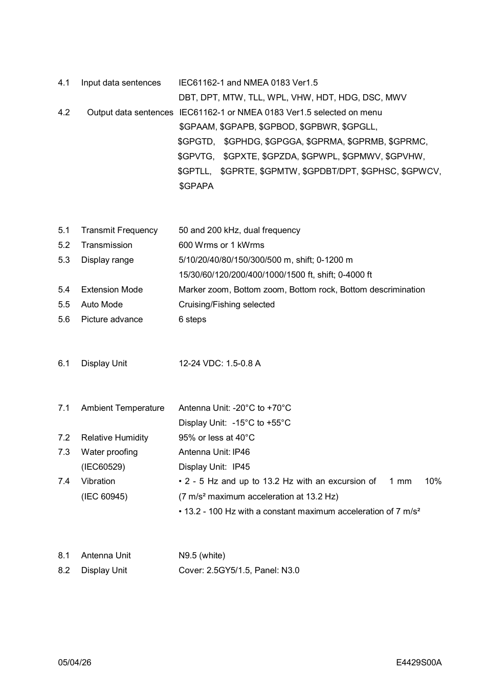 Furuno GP-7000F User Manual | Page 130 / 132